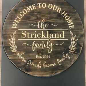 Family Welcome Sign